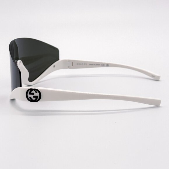 NEW GUCCI GG1650S 007 SHIELD WHITE GRAY UNISEX SUNGLASSES GUCCI - Picture 6 of 13